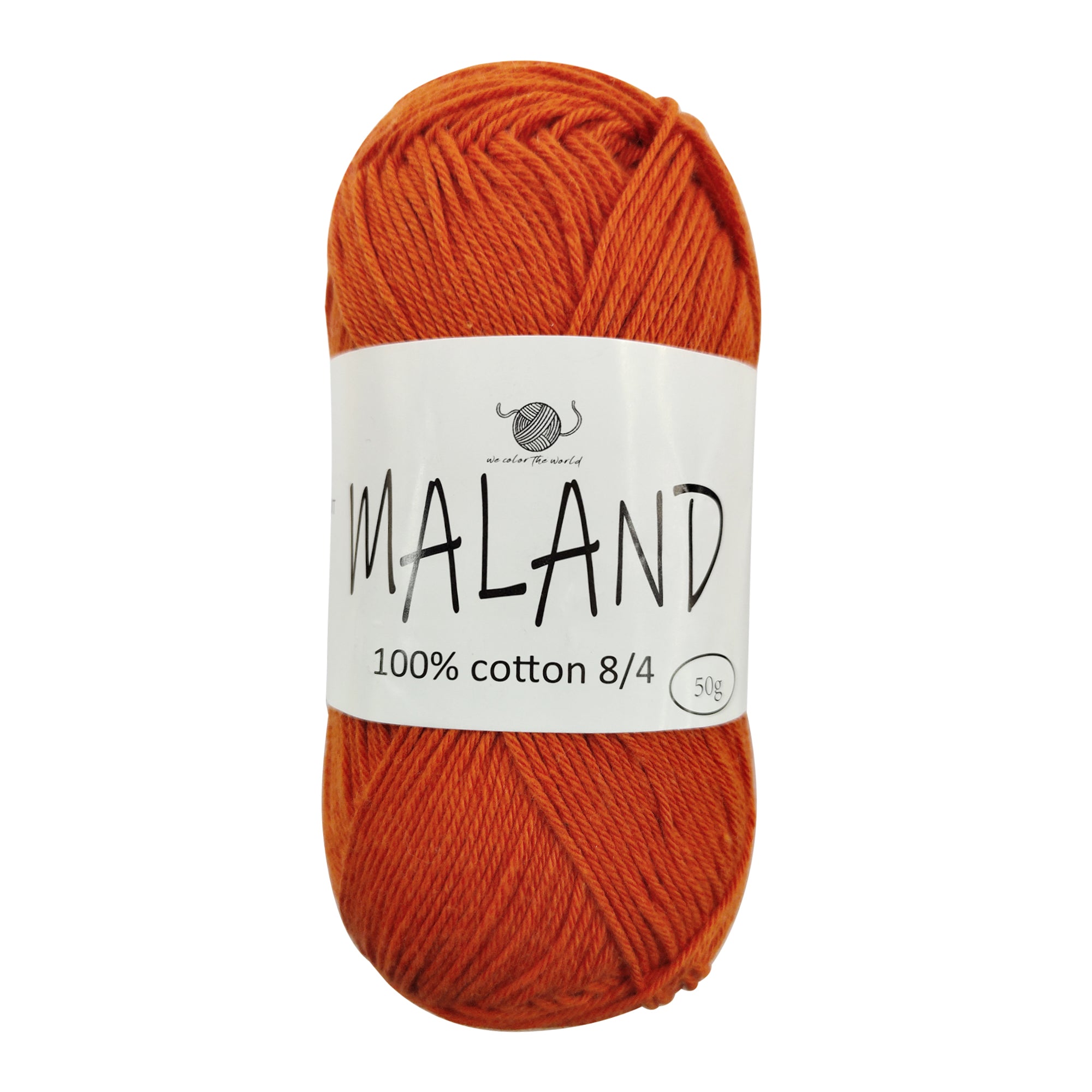 MALAND Cotton 8/4 - Orange 'brændt'